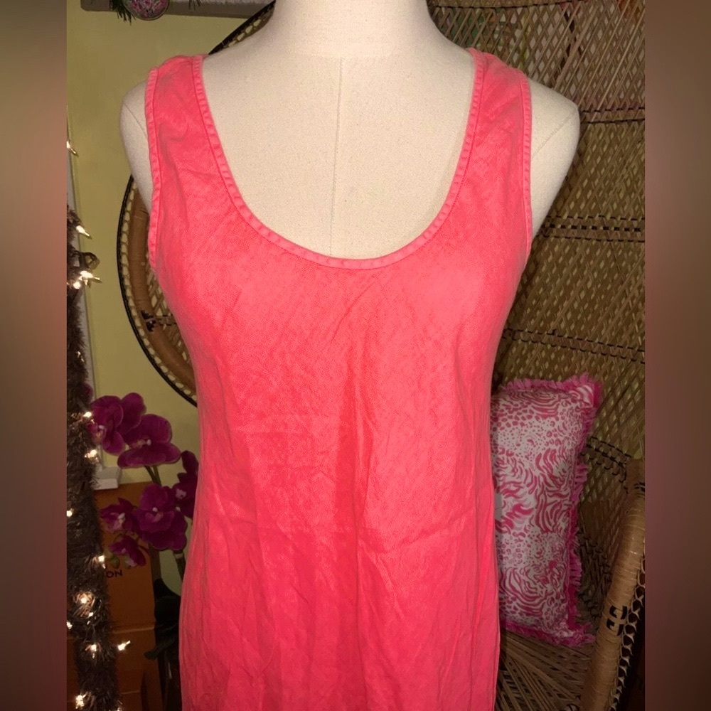 Lilly Pulitzer NWT Patterson Linen Dress Hot 🔥 Coral $138 Size S - Picture 5 of 7